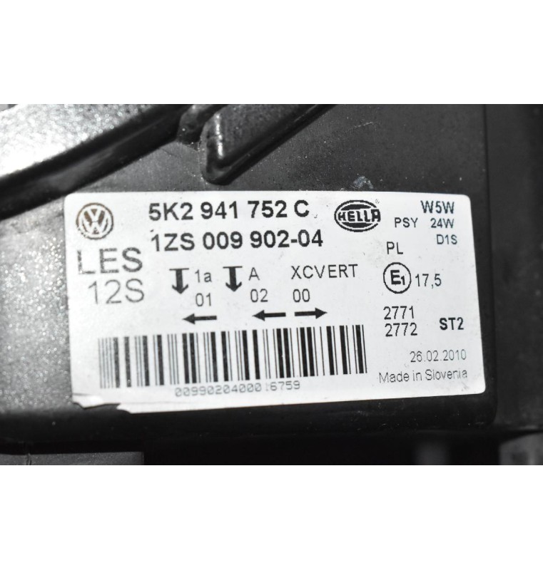 Φανάρια Εμπρός Σετ Volkswagen Golf 6 GTI / GTD 2008-2014 (Γνήσιο / Bi-Xenon) 5K2941752C 5K2941751C 7L6941329B 5DV009000-00