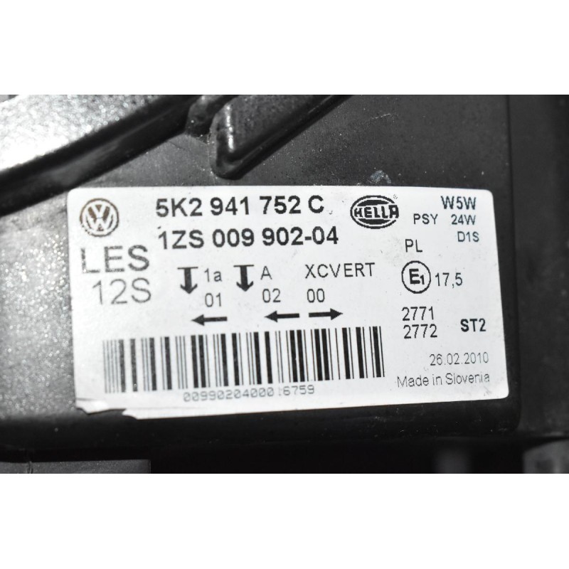 Φανάρια Εμπρός Σετ Volkswagen Golf 6 GTI / GTD 2008-2014 (Γνήσιο / Bi-Xenon) 5K2941752C 5K2941751C 7L6941329B 5DV009000-00