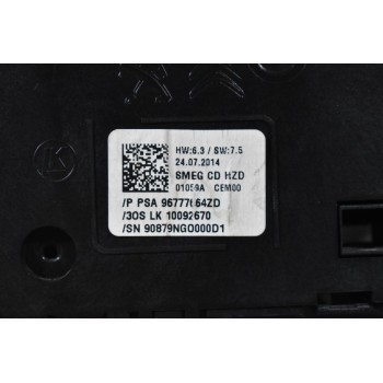 Κεντρική Κονσόλα / Πανελ Ταμπλό Με Διακόπτες Peugeot 308 2013-2022 96777664ZD (Αλαρμ / Κλειδώματος / A/C Ξεθάμπωμα Μπαρμπρίζ)