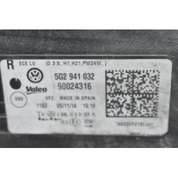 Φανάρι Εμπρός Αριστερά Volkswagen Golf 7 2012-2018 5G2941031 90024315 8K0941597E (Xenon) (Γνήσια)