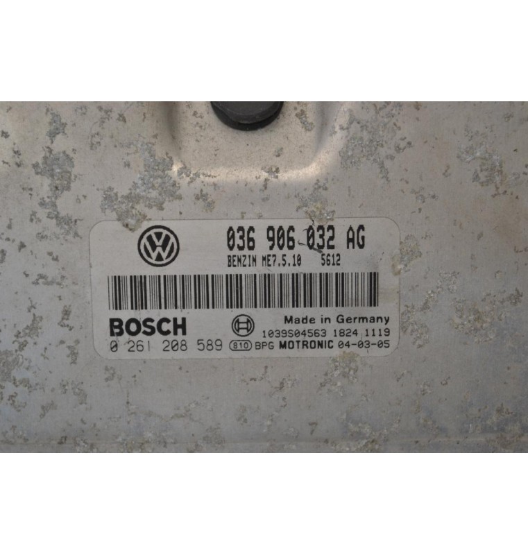 Εγκέφαλος Volkswagen Golf 2003-2006 036906032AG ME7.5.10 0261208589 (BOSCH)