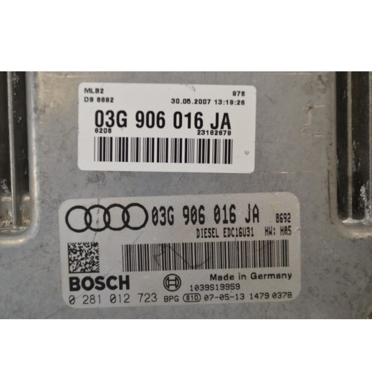 Εγκέφαλος Audi A4 B7 BKE 2004-2007 03G906016JA 0281012723 (BOSCH) 1039S19959