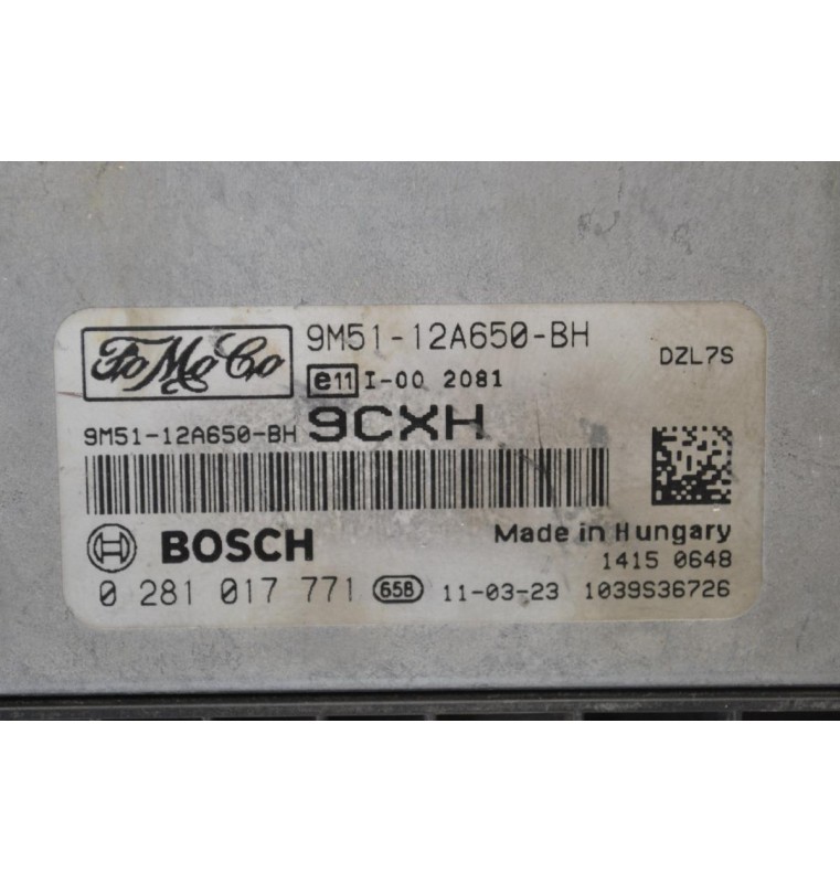 Εγκέφαλος Ford Focus 2005-2012 9M5112A650BH 9CXH 0281017771 (BOSCH) DZL7S