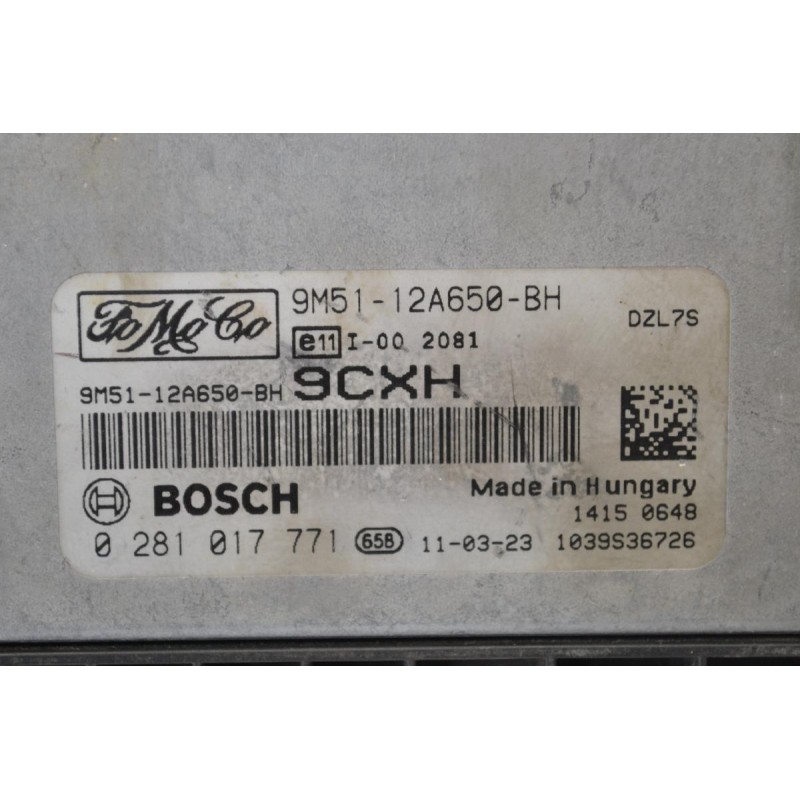 Εγκέφαλος Ford Focus 2005-2012 9M5112A650BH 9CXH 0281017771 (BOSCH) DZL7S