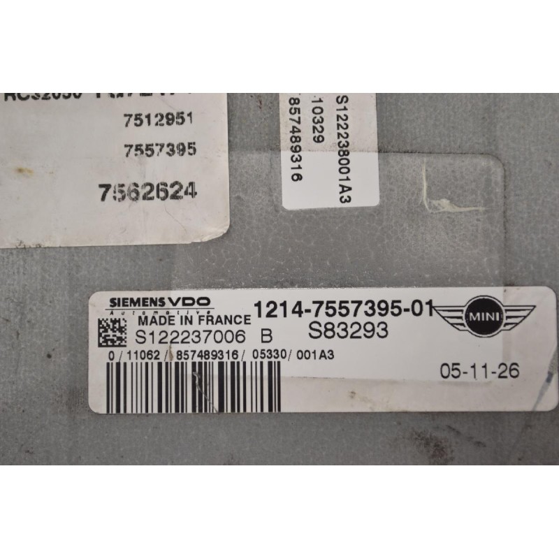 Εγκέφαλος Mini Cooper S 1.6  2002-2006 VDO 1214-7557395-01 S122237006 (Compressor)