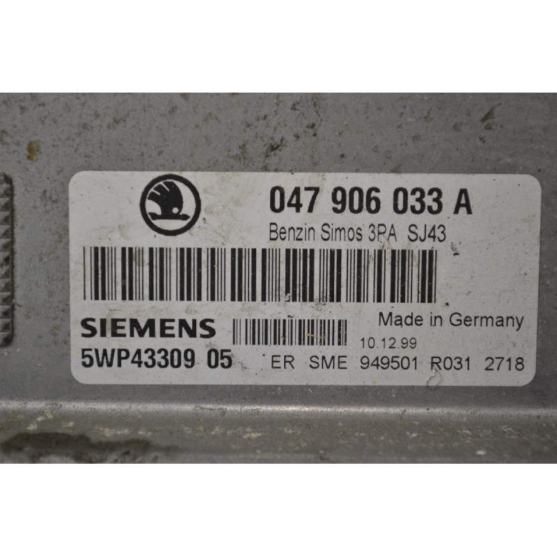 Εγκέφαλος Skoda Fabia 1999-2003 SIEMENS 047906033A 5WP4330905 3PA SJ43