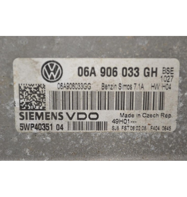 Εγκέφαλος Volkswagen Golf 2004-2008 SIEMENS 06A906033GH 5WP4035104 49H01