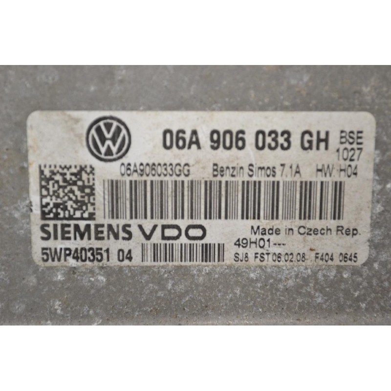 Εγκέφαλος Volkswagen Golf 2004-2008 SIEMENS 06A906033GH 5WP4035104 49H01