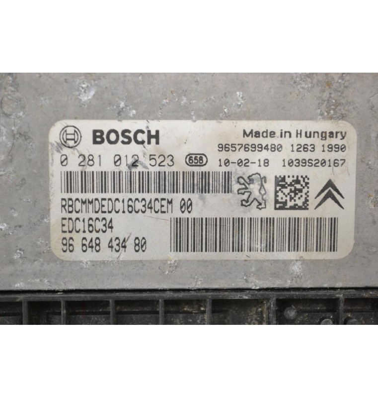 Εγκέφαλος Citroen C3 / Peugeot 207 1.4 2005-2015 9664843480 0281012523 9657699480 1039S20167