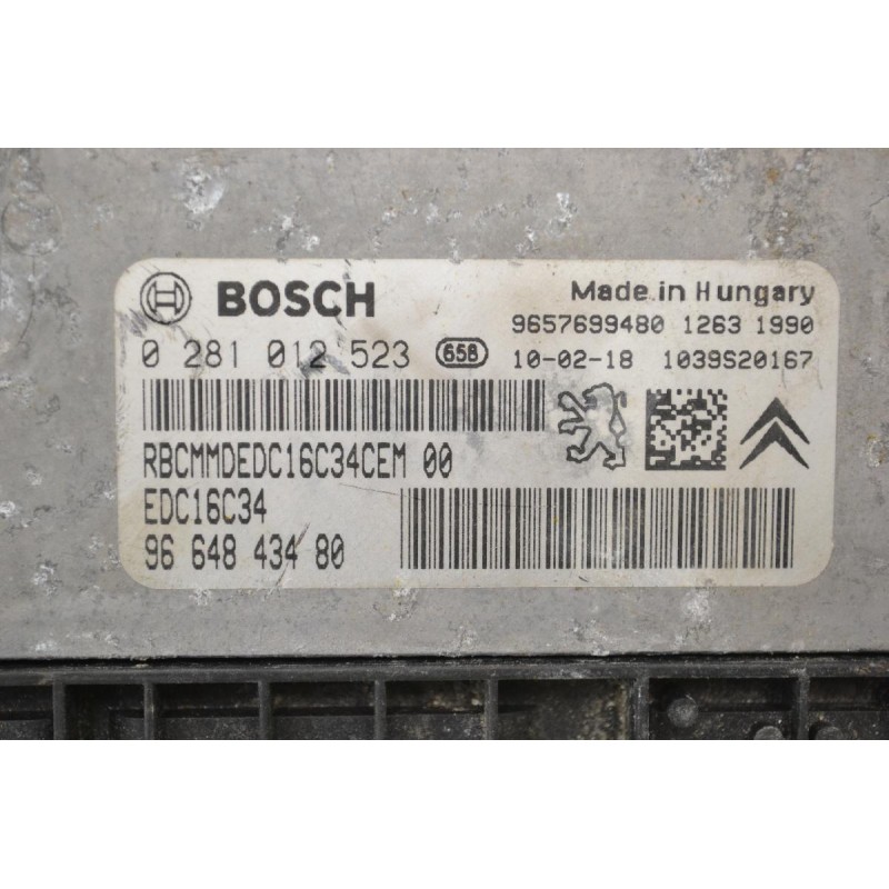 Εγκέφαλος Citroen C3 / Peugeot 207 1.4 2005-2015 9664843480 0281012523 9657699480 1039S20167