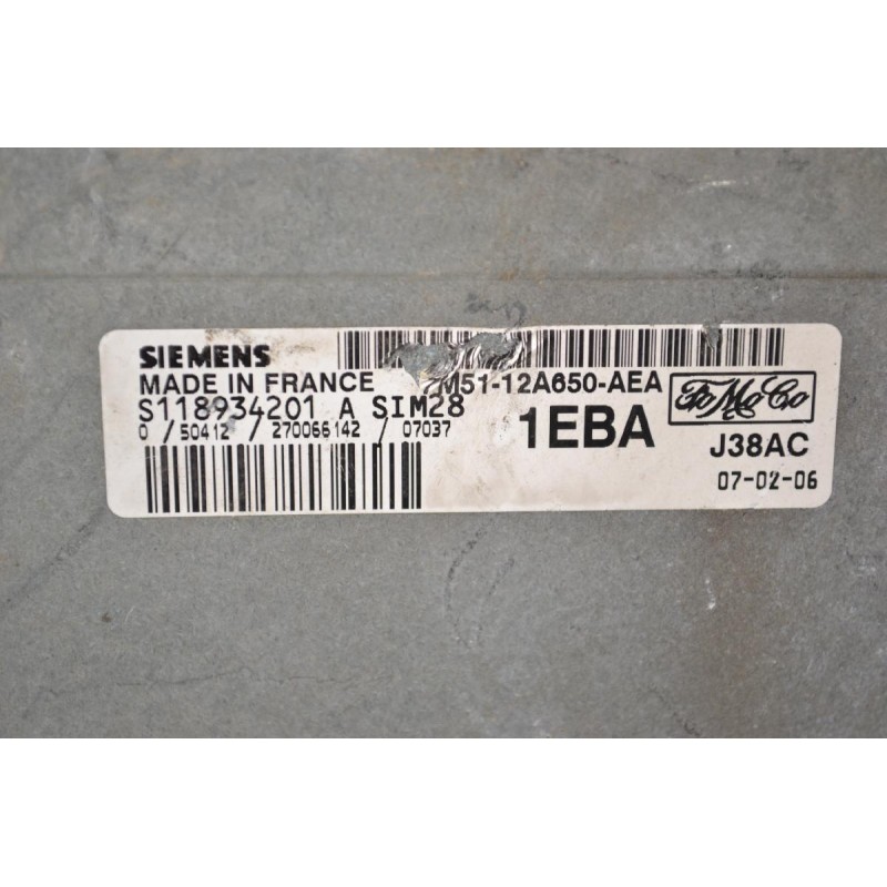 Εγκέφαλος Ford Focus 2004-2013 SIEMENS S118934201 7M5112A650AEA 1EBA J38AC