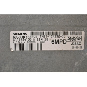 Εγκέφαλος + Κίτ Ford Focus 2003-2012 SIEMENS S118934103D SIM28 5M51-12A650-GD