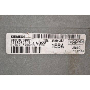 Εγκέφαλος Ford Focus 2004-2013 SIEMENS S118934201A 7M5112A650AEA 1EBA J38AC