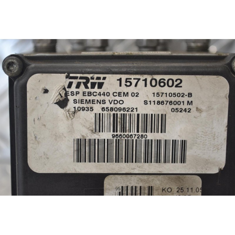 Μονάδα ABS Peugeot 407 2004-2011 SIEMENS 15710602 15710502-B S118676001M 05242 TRW