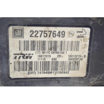 Μονάδα ABS Opel Insignia 2008-2017 TRW 22757649 16817015 16312215-B 54085617C