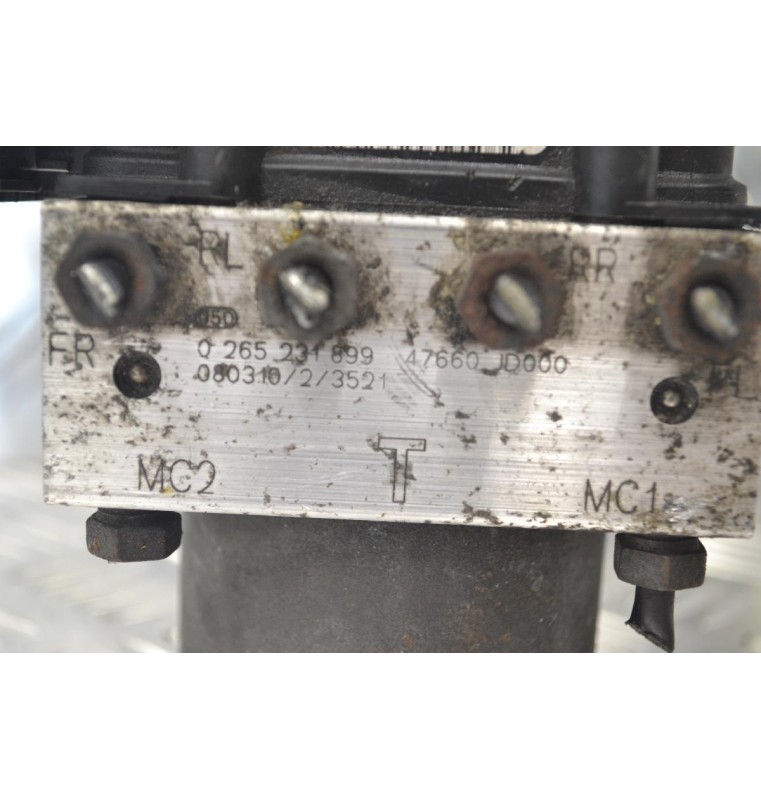 Μονάδα ABS Nissan Qashqai 2007-2013 BOSCH 47660 JD000 47660JD000 0265231899 0265800609