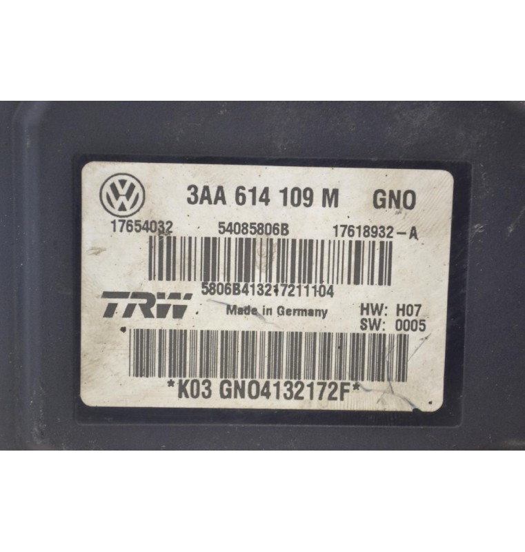 Μονάδα ABS Volkswagen Passat 2010-2014 TRW 3AA614109M 17654032 54085806B 17618932-A