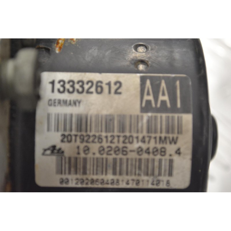 Μονάδα ABS Opel Astra J - Zafira 2010-2016 13332612 10.0206-0408.4 10.0960-4509.3 ATE (Γνήσια) (Chevrolet Cruze)