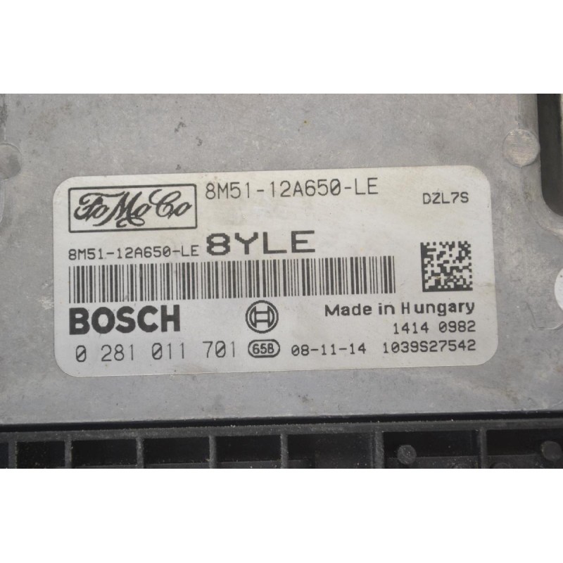 Εγκέφαλος Ford Focus 2008-2011 BOSCH 8M51-12A650-LE 8M5112A650LE 0281011701 1039S27542