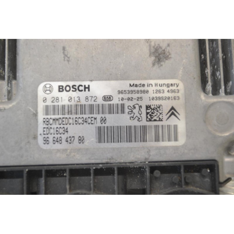 Εγκέφαλος Citroen Berlingo - Pegeuot Partner 1.6 HDI 9H03 2015-2018 0281013872 9664843780 1039S20163 9653958980