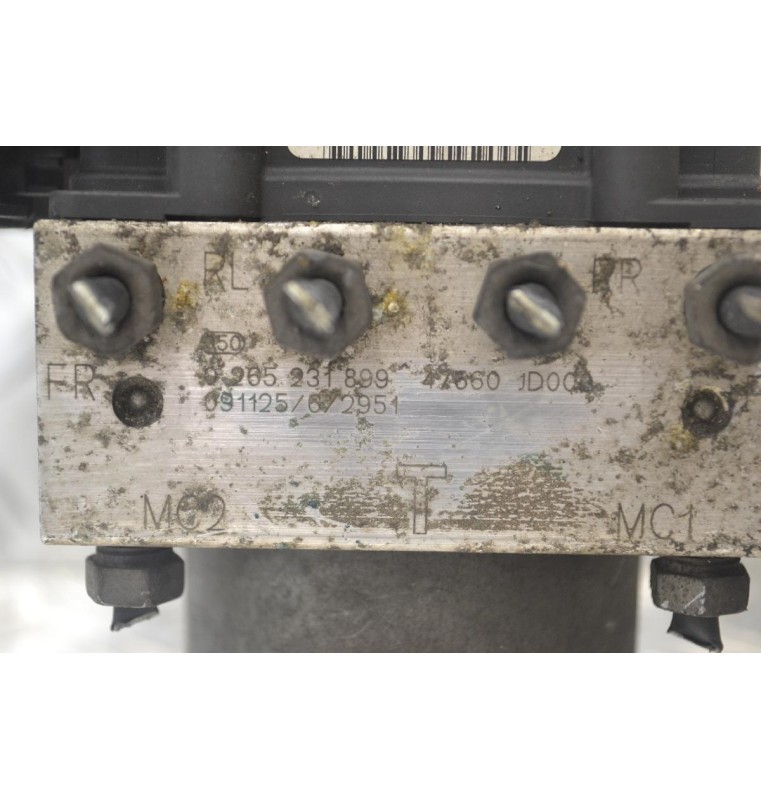 Μονάδα ABS Nissan Qashqai 2007-2013 BOSCH 47660 JD000 47660JD000 0265231899 0265800609