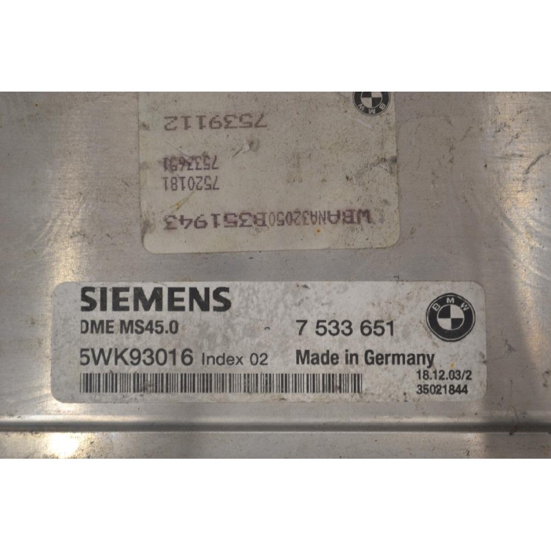 Εγκέφαλος Bmw Z4 2002-2005 SIEMENS 7533651 5WK93016 DMEMS450