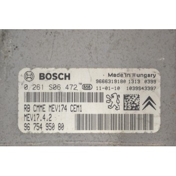 Εγκέφαλος Peugeot 308 / 207 / 3008 5F01 5FW EP6 2005-2022 9675495080 0261S06472 9666319180 (Citroen C4 C3)