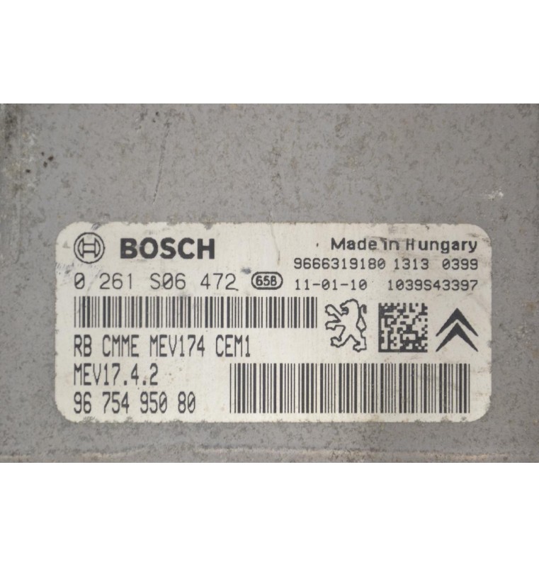 Εγκέφαλος Peugeot 308 / 207 / 3008 5F01 5FW EP6 2005-2022 9675495080 0261S06472 9666319180 (Citroen C4 C3)