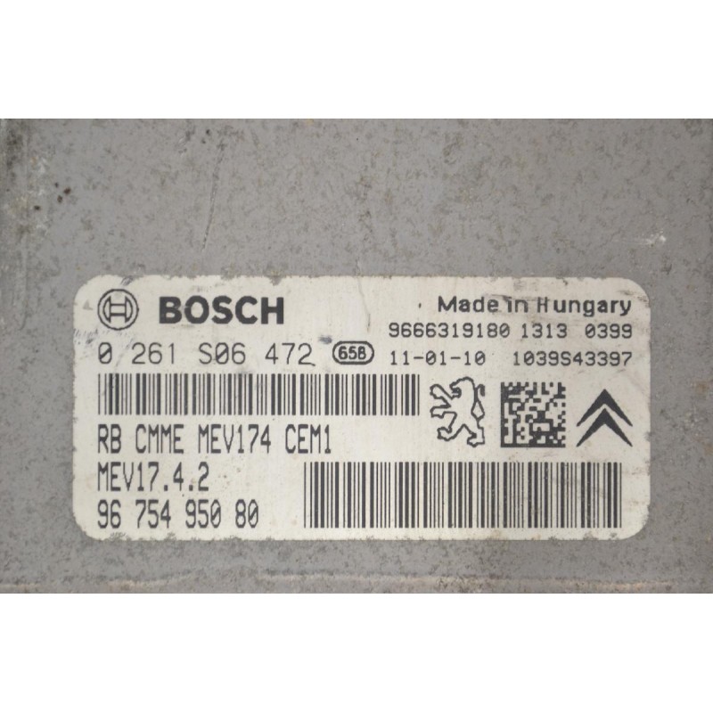 Εγκέφαλος Peugeot 308 / 207 / 3008 5F01 5FW EP6 2005-2022 9675495080 0261S06472 9666319180 (Citroen C4 C3)