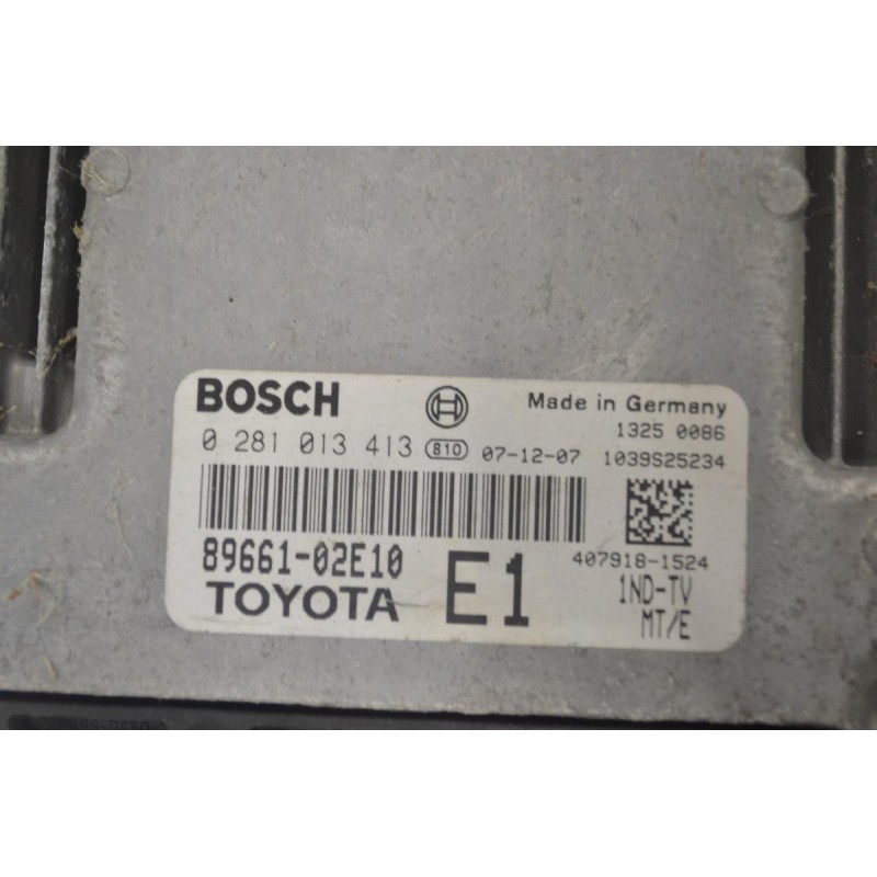 Εγκέφαλος Toyota Corolla - Auris 1.4D D4D 2005-2010 89661-02E10 0281013413 1039S25234
