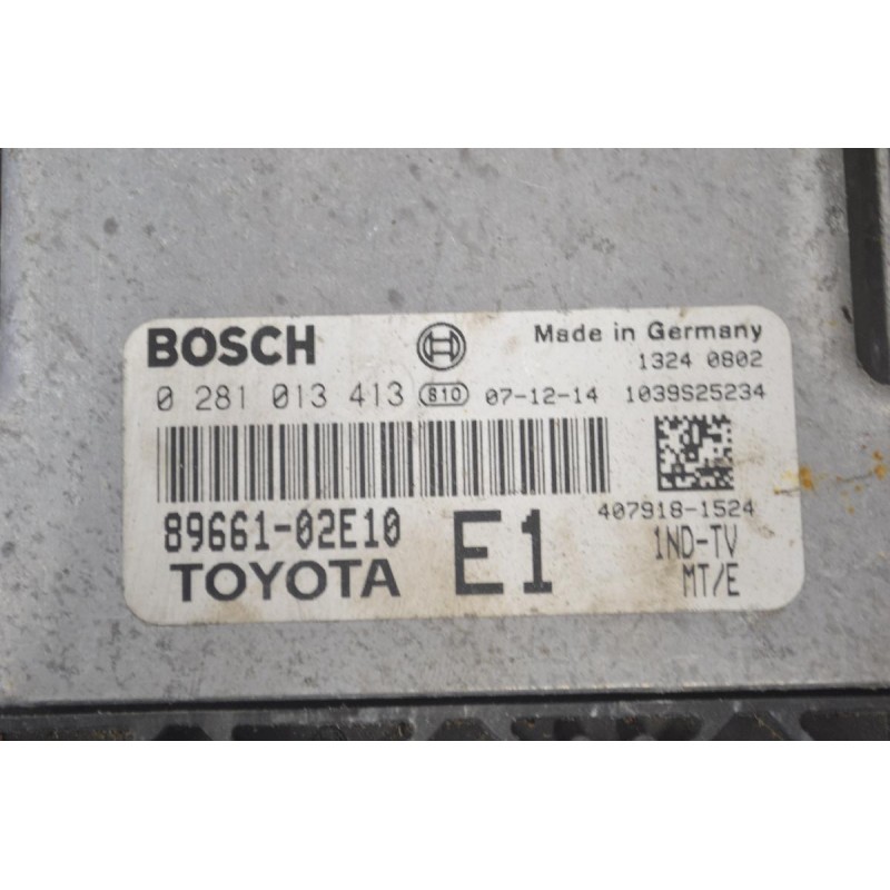 Εγκέφαλος Toyota Corolla - Auris 1.4D D4D 2005-2010 89661-02E10 0281013413 1039S25234