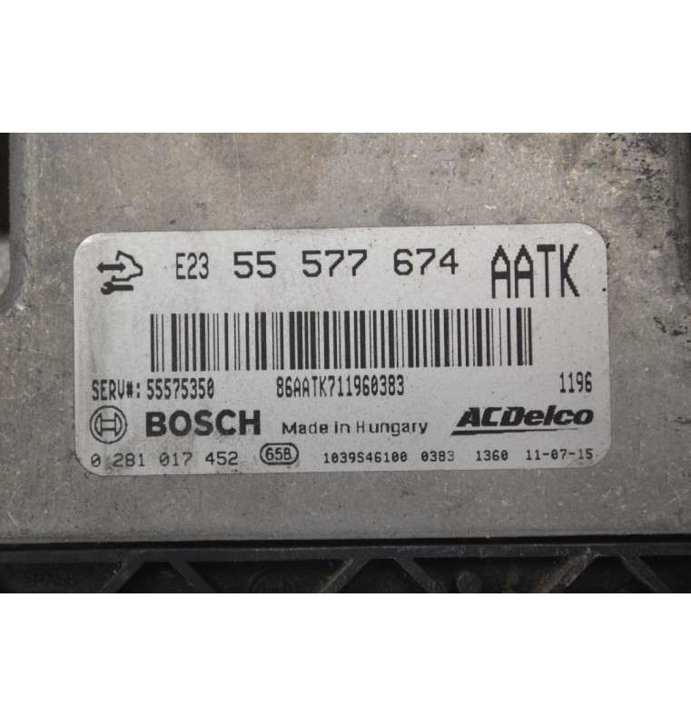 Εγκέφαλος Opel Astra 2009-2015 BOSCH 55577674 5575350 0281017452