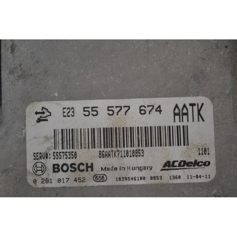 Εγκέφαλος Opel Astra 2009-2015 BOSCH 55577674 5575350 0281017452