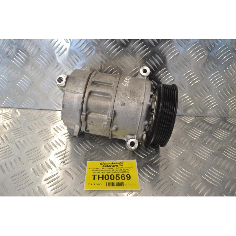 Κομπρεσέρ Aircondition - A/C Κλιματισμός Alfa Romeo Stelvio 2016-2025 DENSO 447250-1600 4472501600 50535296