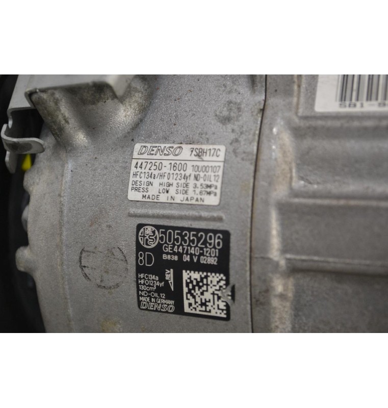 Κομπρεσέρ Aircondition - A/C Alfa Romeo Stelvio 2016-2025 DENSO 447250-1600 4472501600 50535296