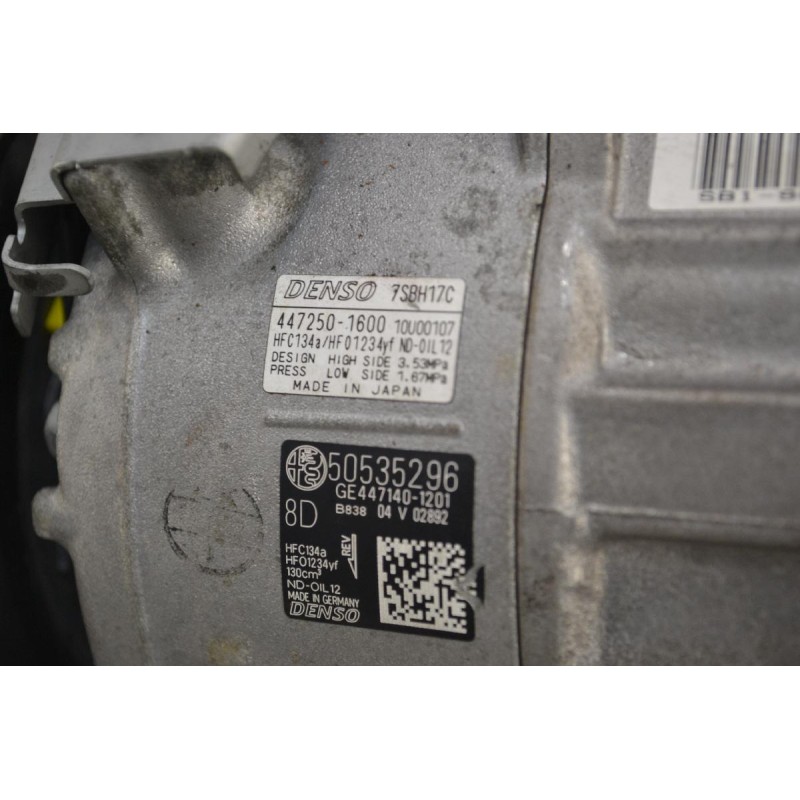 Κομπρεσέρ Aircondition - A/C Κλιματισμός Alfa Romeo Stelvio 2016-2025 DENSO 447250-1600 4472501600 50535296