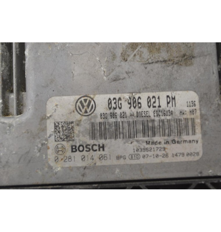 Εγκέφαλος Volkswagen Jetta / Golf 1.9 TDI 2002-2012 03G906021PM 0281014061 03G906021AN 1039S21729 (Seat Audi Skoda)