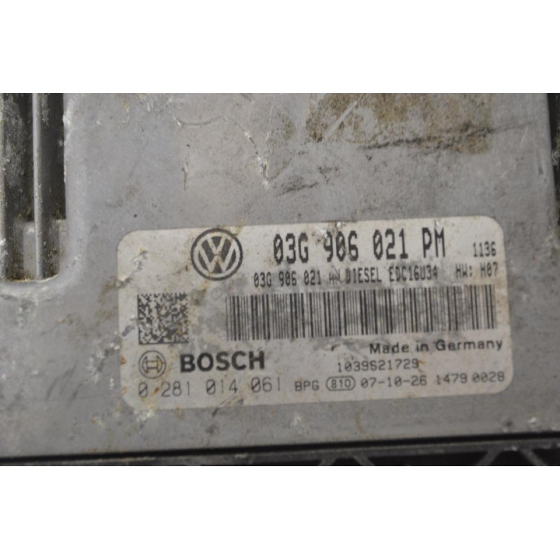 Εγκέφαλος Volkswagen Jetta / Golf 1.9 TDI 2002-2012 03G906021PM 0281014061 03G906021AN 1039S21729 (Seat Audi Skoda)