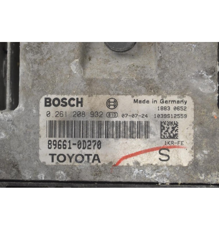 Εγκέφαλος Toyota Yaris 1.0 2006-2012 BOSCH 89661-0D270 0261208932 1039S12559