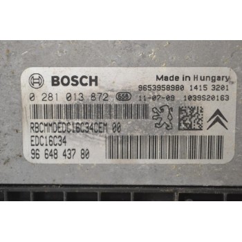 Εγκέφαλος Citroen Berlingo - Pegeuot Partner 1.6 HDI 9H03 2015-2018 0281013872 9664843780 1039S20163 9653958980