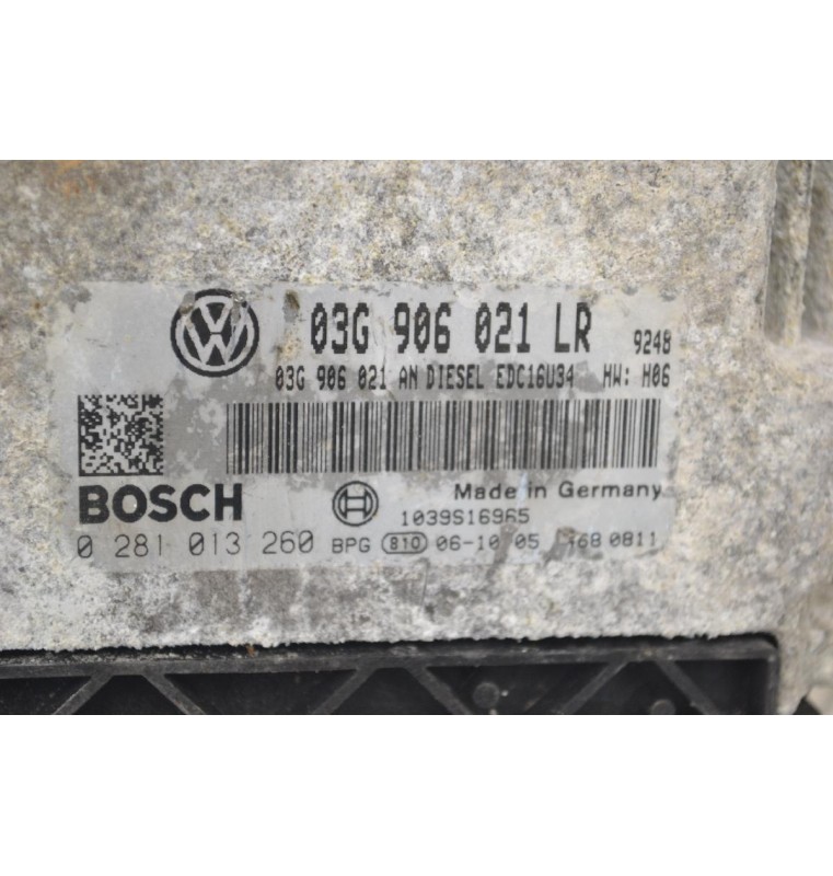 Εγκέφαλος Volkswagen Passat / Touran 1.9 TDI 2001-2010 BOSCH 03G906021LR 03G906021 0281013260 1039S16965 (Seat / Audi / Skoda)