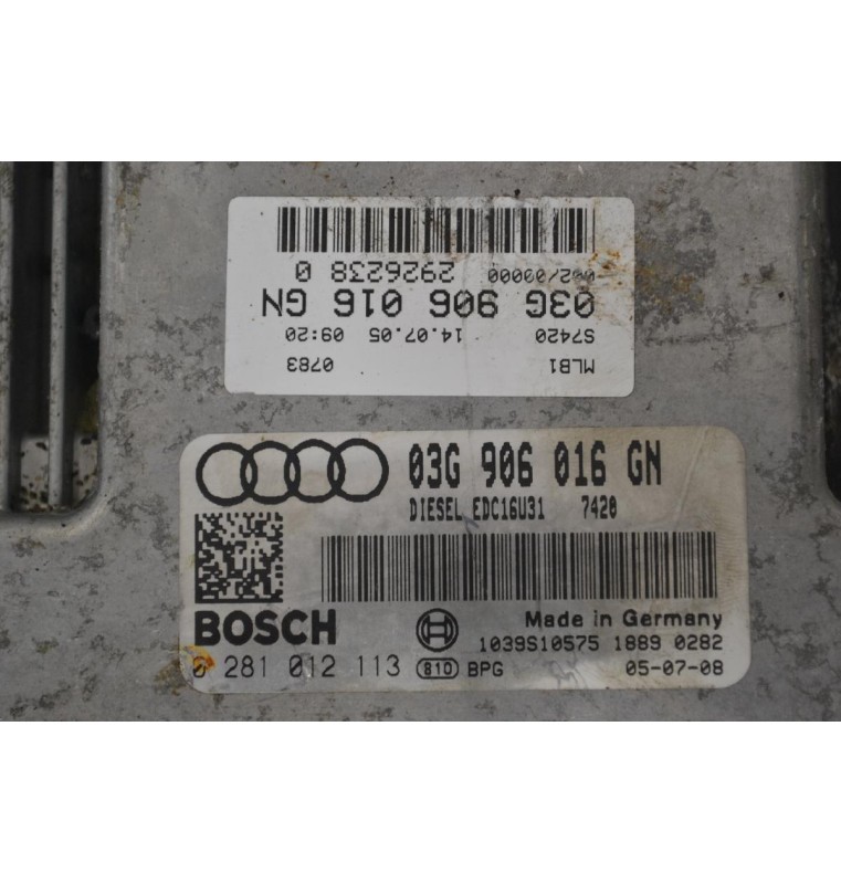 Εγκέφαλος Audi A4 2004-2008 0281012113 03G906016GN 1039S10575