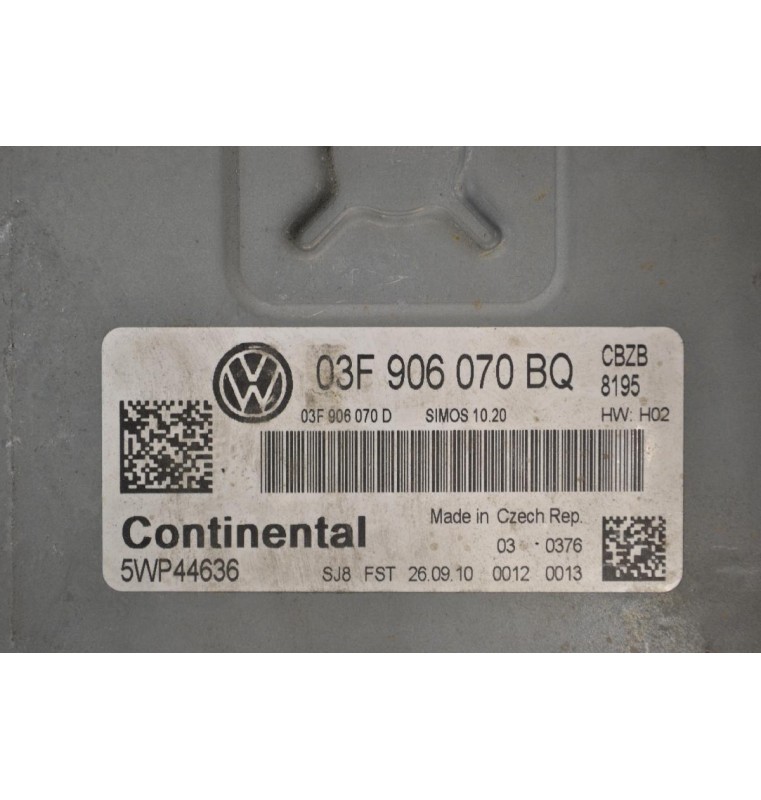 Εγκέφαλος Volkswagen Polo 1.2 TSI CBZ 2005-2015 CONTINENTAL 03F906070BQ 5WP44636