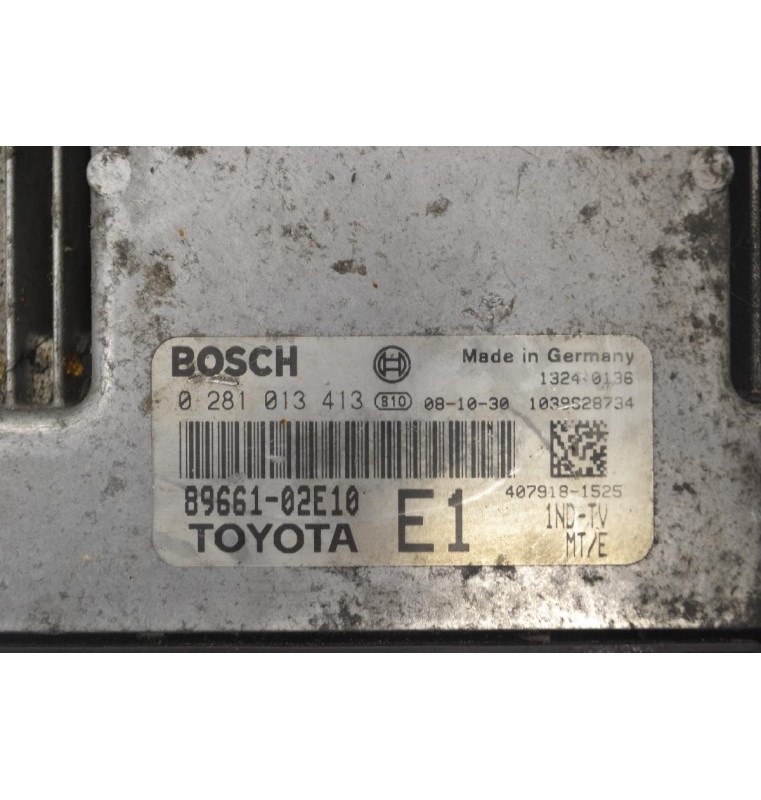 Εγκέφαλος Toyota Corolla - Auris 1.4D D4D 2005-2010 89661-02E10 0281013413 1039S25734