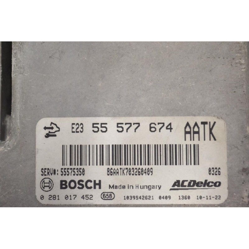 Εγκέφαλος Opel Astra 2009-2015 BOSCH 55577674 5575350 0281017452