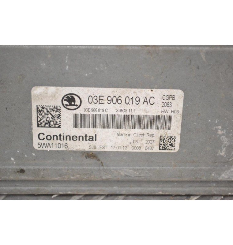 Εγκέφαλος Skoda Fabia 2006-2014 CONTINENTAL 03E906019AC 03E906019C