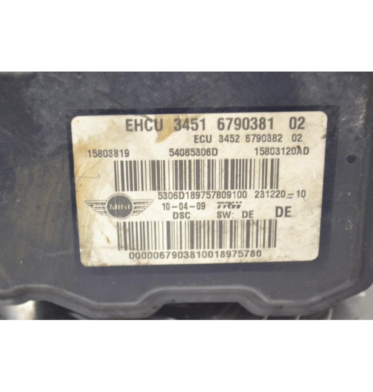 Μονάδα ABS Mini Cooper S 2004-2008 EHCU34516790381 15803819 54085306D
