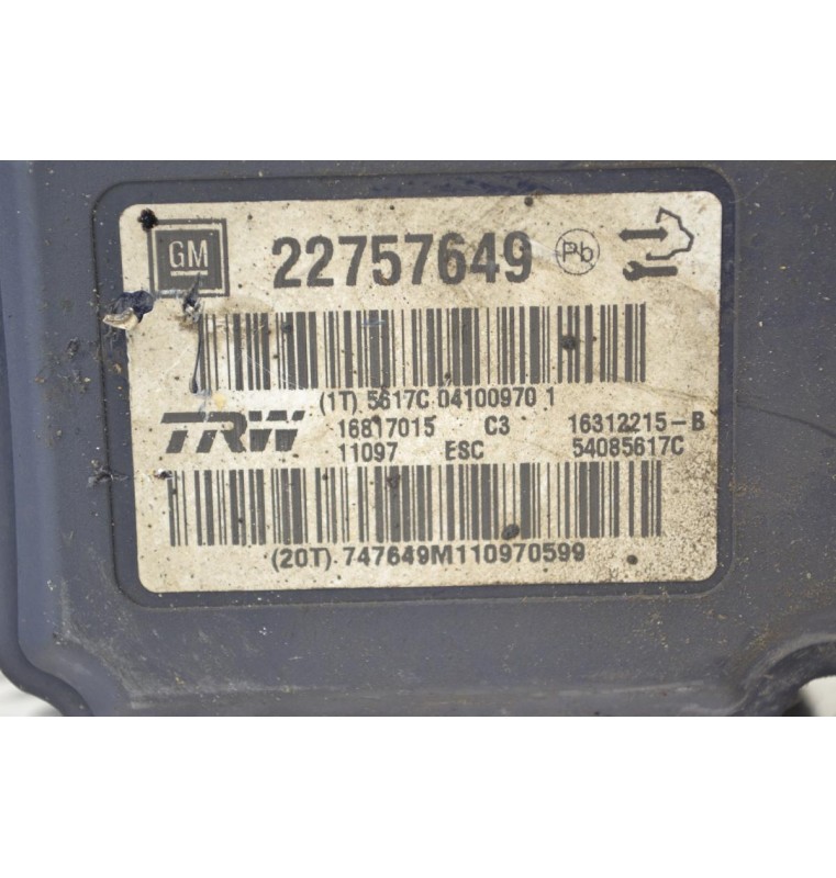 Μονάδα ABS Opel Insignia 2008-2017 TRW 22757649 16817015 16312215-B 54085617C