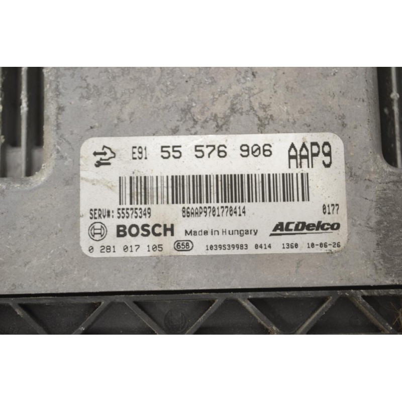 Εγκέφαλος Κινητήρα Opel Insignia A20DTH BOSCH 55576906 0281017105