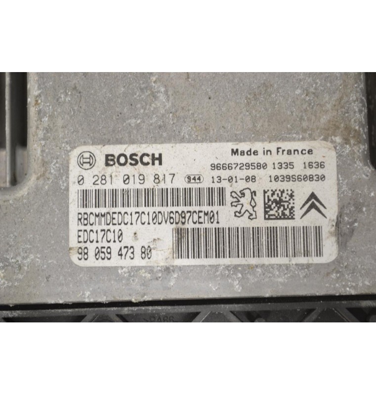 Εγκέφαλος Peugeot 208 2012-2019 0281019817 9805947380 9666729580 1039S60830